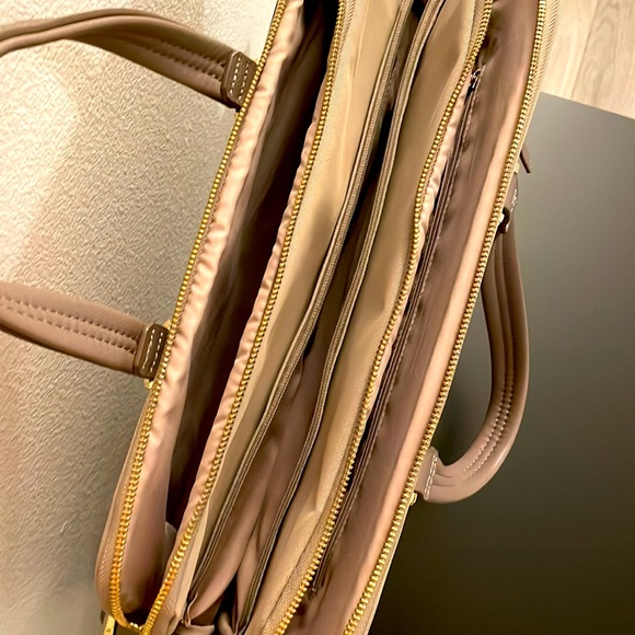 Samsonite Bags Samsonite Zalia Organized Bailhandle Carryon Bag Laptop Travel Purse Beige